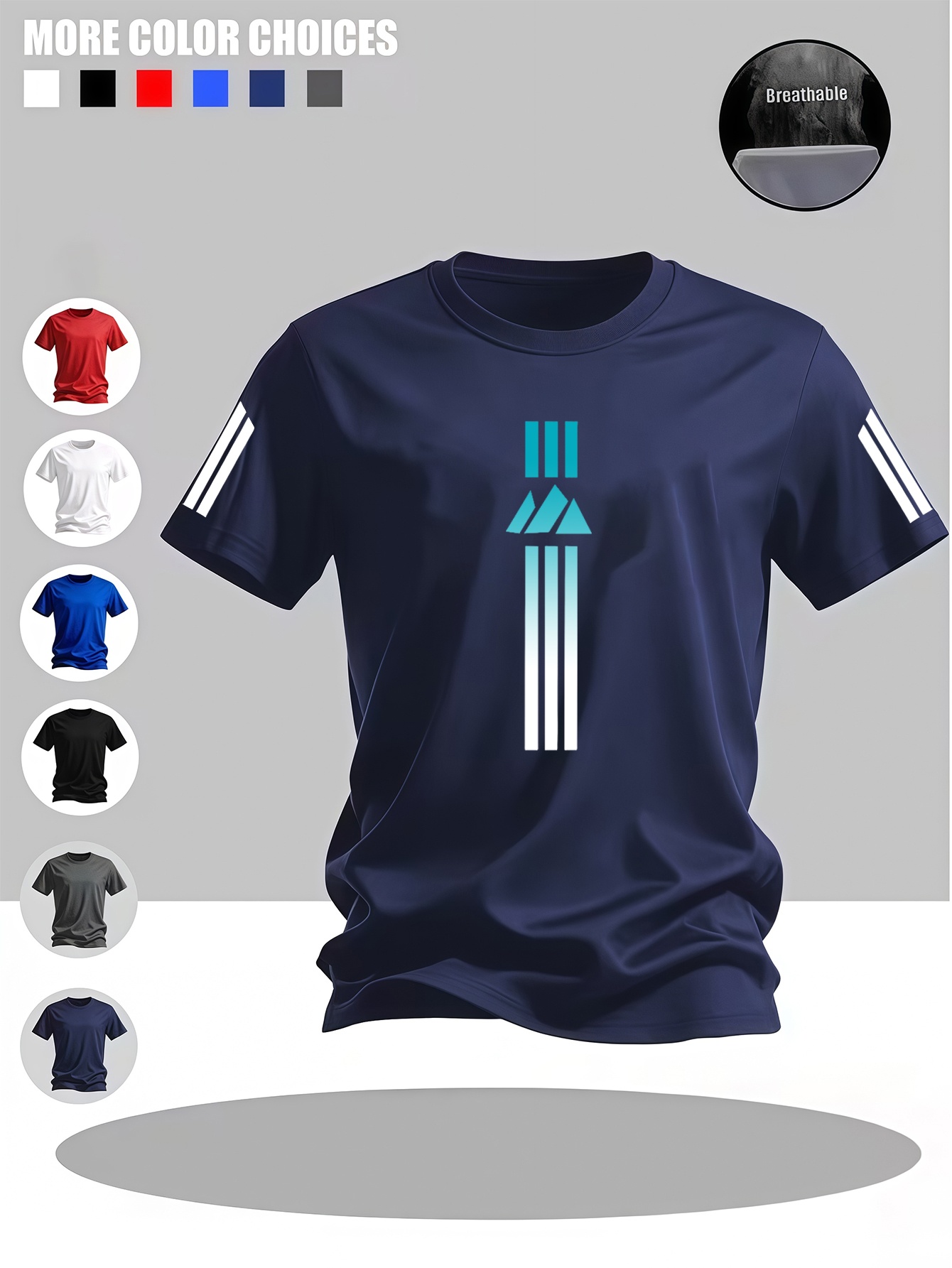 t-shirt décontracté à col rond pour homme avec imprimé, t-shirt avec logo  , lavable et non déformable, associé à un pantalon de sport décontracté, confortable pour les jeux et le streaming à  , manches courtes faciles pour hommes, haut à manches courtes décontracté à forte utilisation 0