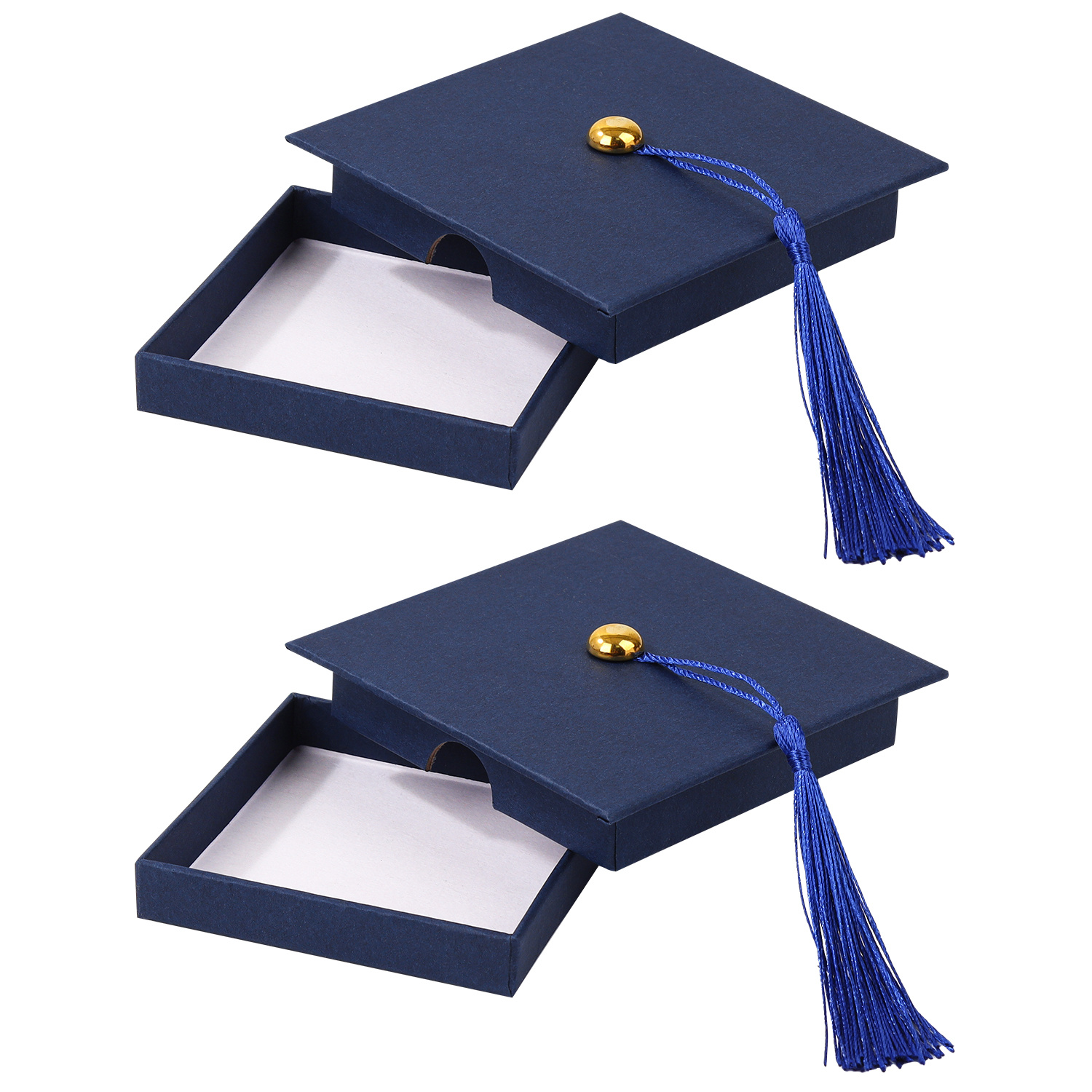 TEMU 2pcs Graduation Gift Boxes, Black Graduation Favor Boxes With Tassels, Graduation Party Favors For Candy Chocolate, Graduation Decorations Gift