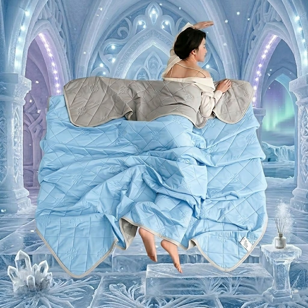 TEMU Solid Color Quilt, Cooling Blanket, Suitable For Summer Air Conditioning, Comfortable For Bedrooms, Guest Rooms, And Dormitories, Conditioning