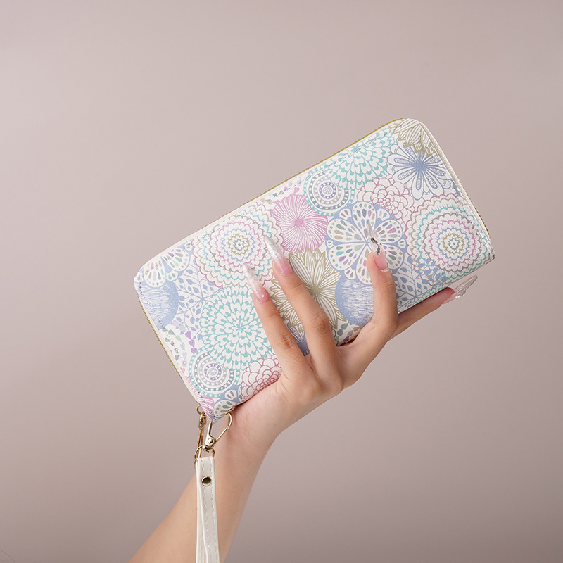TEMU 2026 New Style Women's Long Large-capacity Clutch Wallet, Fashionable Fresh Zippered Cardholder With Multiple Card Slots And Coin Purse
