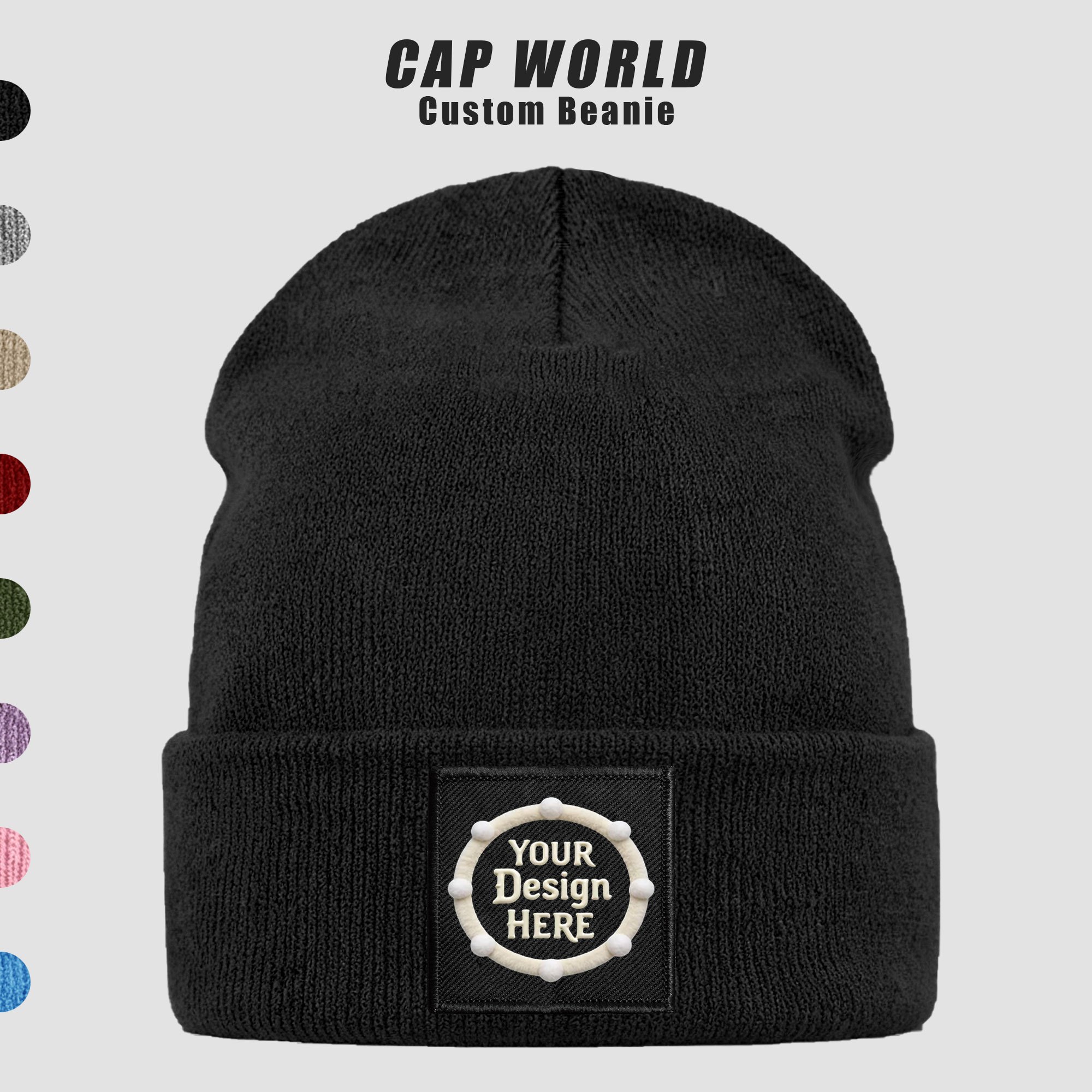 TEMU 1pc Personalized Custom Photo Logo Text Print Beanie, Wholesale Custom Logo Pattern, Soft And Comfortable Autumn/winter Style, Creative Printed