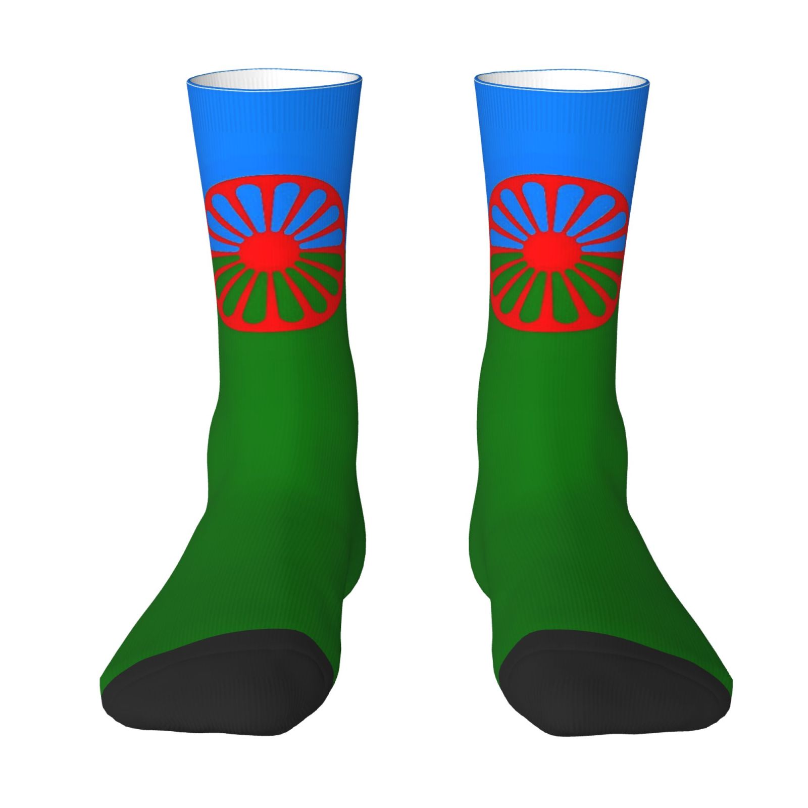TEMU 1 Pair Men's Novelty Print Sailor Socks, Classic Gypsy Flag Pattern , Trendy Casual Wear, Comfortable And Breathable Individual Fashion Socks,