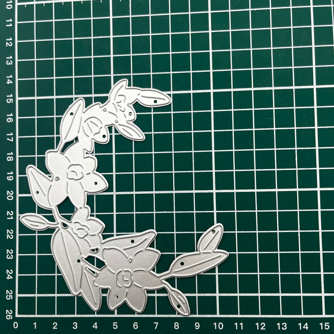 2025 New Cymbidium Wreath Metal Die For Cutting Paper Cards, Scrapbooking, And Craft Projects