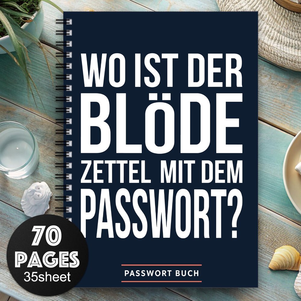 E-shop Spiral-Passwort-Notizbuch, 1 Stück, für Adressen & Passwörter, langlebiges Papier für Zuhause, Büro & professionelle Nutzung,