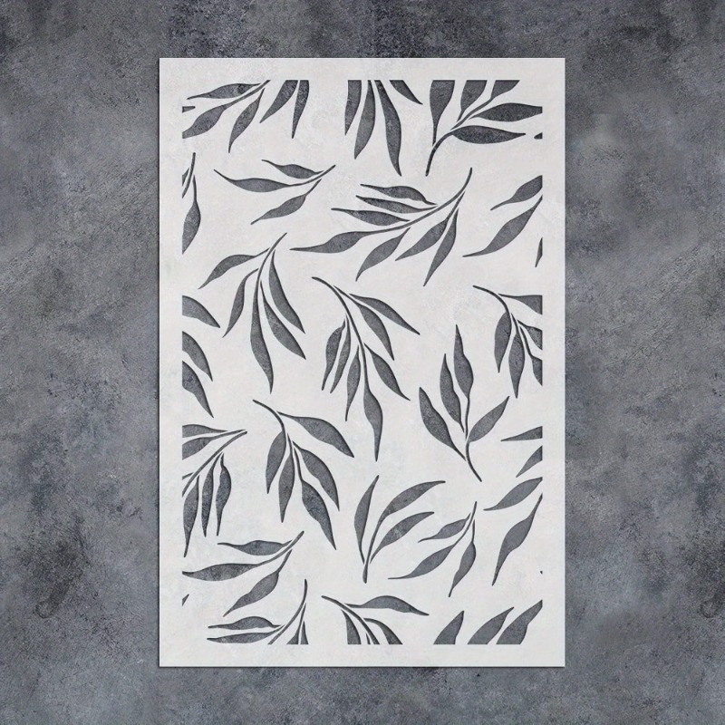 TEMU 1 Large Wall Painting Stencil - A4 Size - Large Floor Stencil For Painting Floors | Wall Stencil | Patio Concrete Stencil | Modern Plant Design