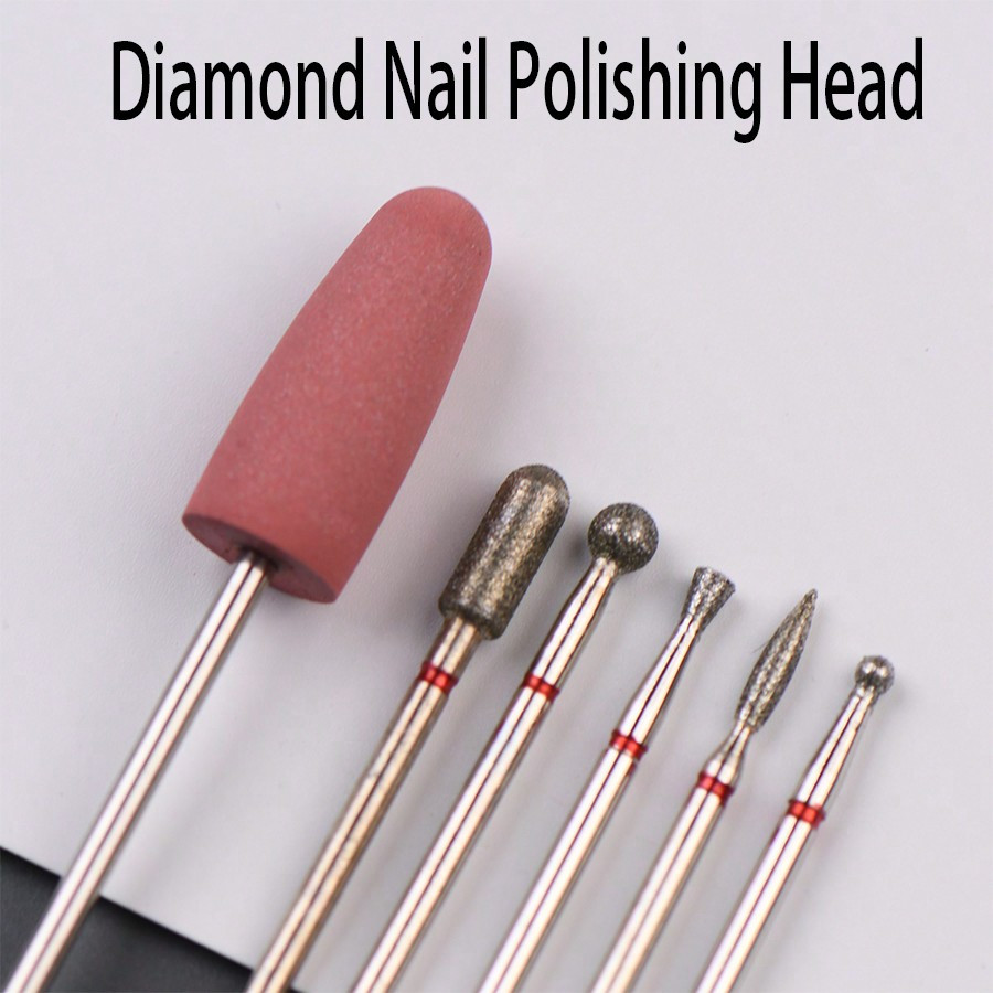 TEMU 6 pièces Set de Fraises à Ongles en Sable, Hypoallergénique, Outil de Manucure Électrique pour Retrait d'Ongles Acryliques et Gel - Polissage de