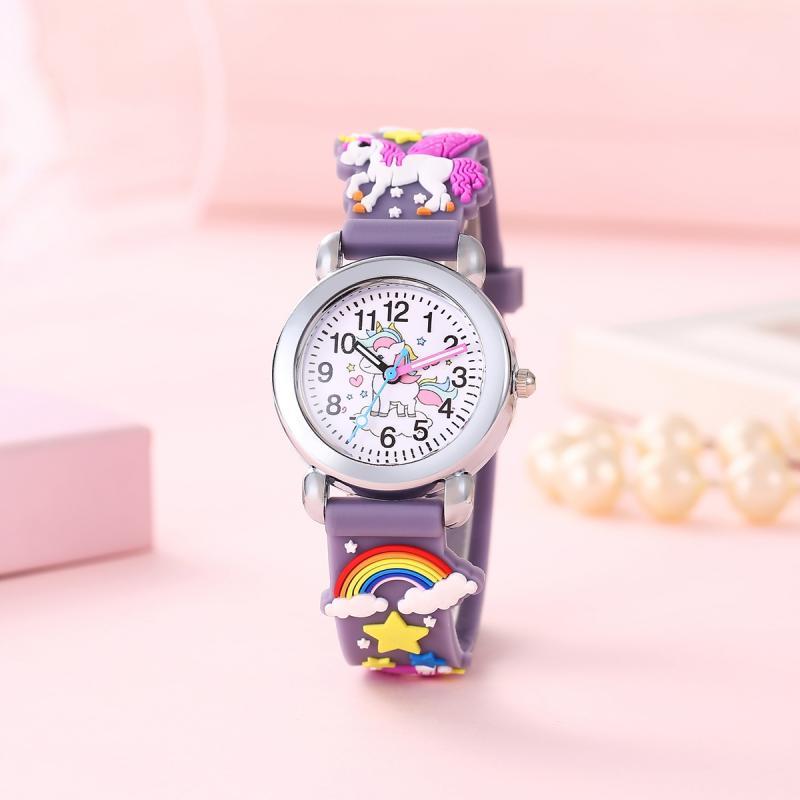 3d Silicone Strap Unicorn Rainbow Watch | , Non-water Resistant, Battery Powered, Dobroa Brand