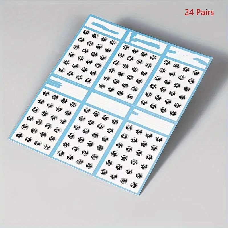 E-shop 24 Paar - 6 mm Mini-Druckknöpfe aus Kupfer, 4 Farben, geeignet für langlebige sichere Verschlüsse für Puppenkleidung, Bastelarbeiten Zubehör,