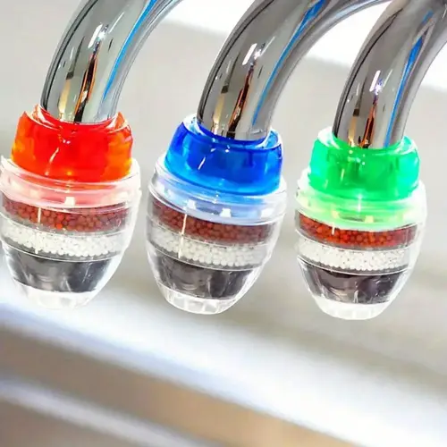 1 3pcs faucet mount filters faucet water filter purifier kitchen tap filtration activated carbon removes chlorine fluoride hard water for home kitchen bathroom