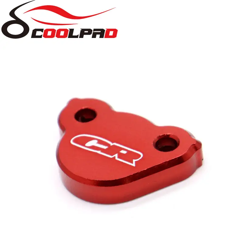 Red CNC Aluminum Brake Reservoir Cover Set Front Rear For Honda CR80R CR85R CR125R CR250R CR500R