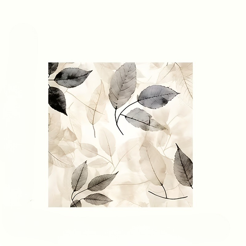TEMU 1pc Elegant Artistic Ink Leaf Tablecloth, Suitable For Restaurants, Coffee Tables, Living Rooms, Ideal For Indoor And Outdoor Dining, Kitchen
