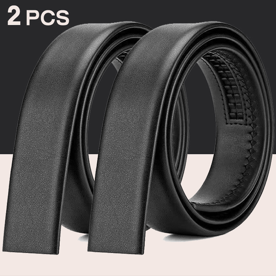 2pcs Stylish Ratchet Leather Belts, Replacement Belts
