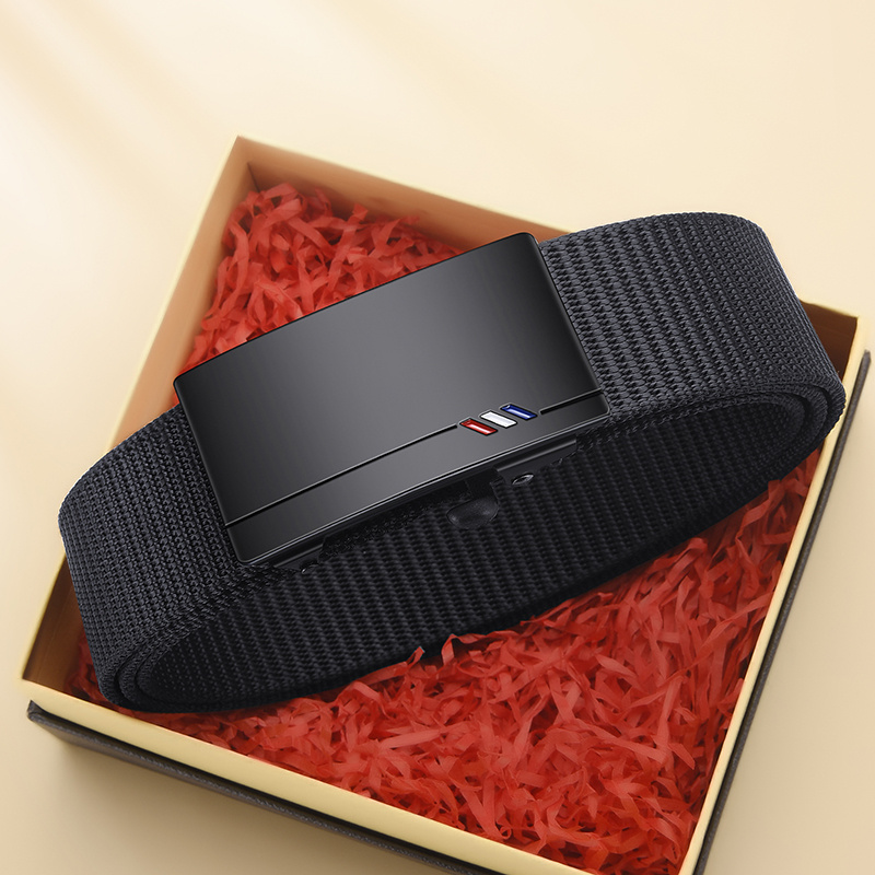 2pcs CKIRUV Men'S Belts with Automatic Iron Buckle Durable PP Material