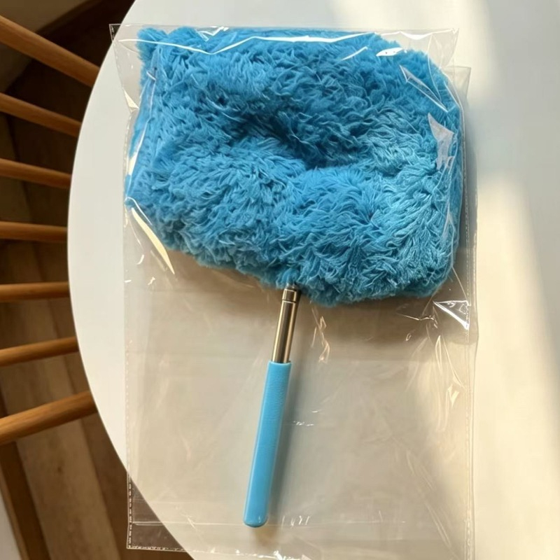 TEMU 1 Limpiador de ventilador de techo y colector de polvo - Cepillo de microfibra reutilizable para con mango largo, bloqueo antipolvo, herramienta