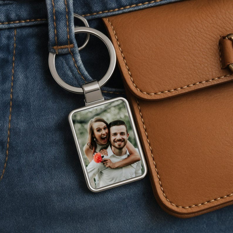 TEMU Personalized Photo Keychain, Custom Picture Keychain, Photo Gifts, Personalized Keychain Gift, Anniversary Gift, Unique Couples Gift