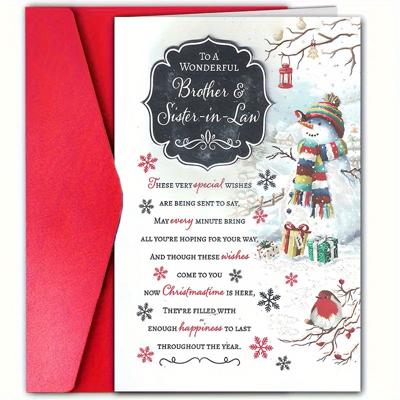 

1pc Christmas Greeting For & , Wishes , , For Christmas & Seasonal Greetings