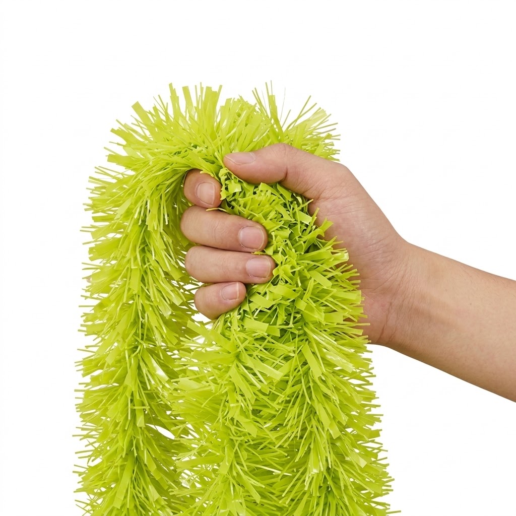 TEMU Lot de 3 décorations de rayée de Noël, couronne de Noël en fil métallique vert torsadé et brillant, décoration de couronne suspendue de plante