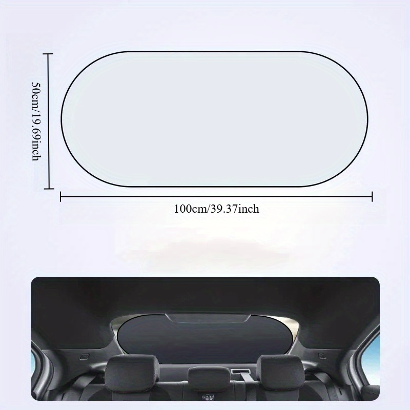 TEMU Rear Sunshade Thermal Insulation Windshield Car Cover With Sun Block And Blinds