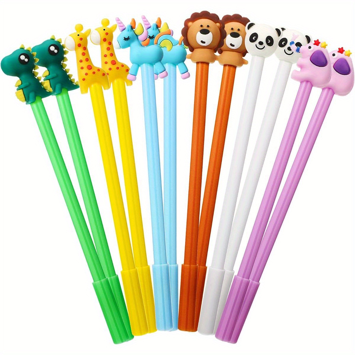 cute cartoon gel ink pens cartoon fun animal writing pens 0 5mm cool assorted novelty kawaii stationery for students gift   home supplies present 8 styles 64pcs Product details 6