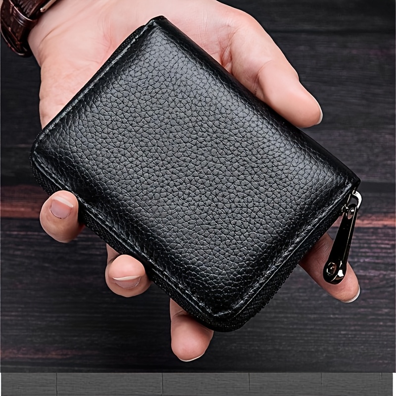 E-shop Minimalistische Business 1-teilige Premium Herren Geldbörse aus leichtem Synthetikleder mit RFID Anti-Diebstahl-Technologie, mehreren