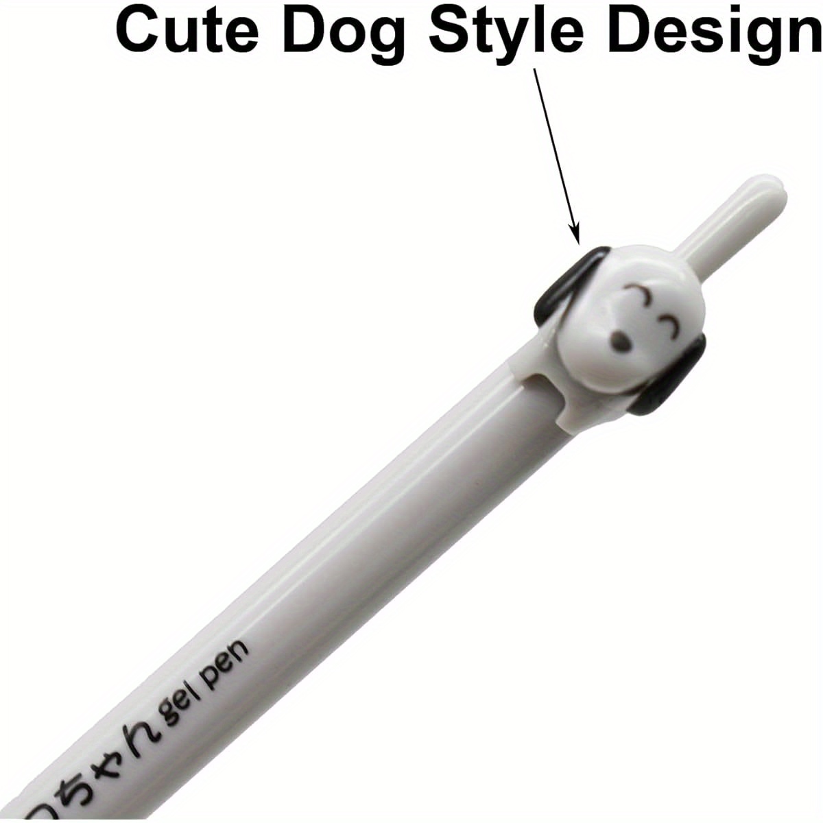 12pcs cute   tail clicker retractable pen novelty japanese little kitten rollerball pens black ink for cat lovers student shcool office supplies stationery party favors Product details 2