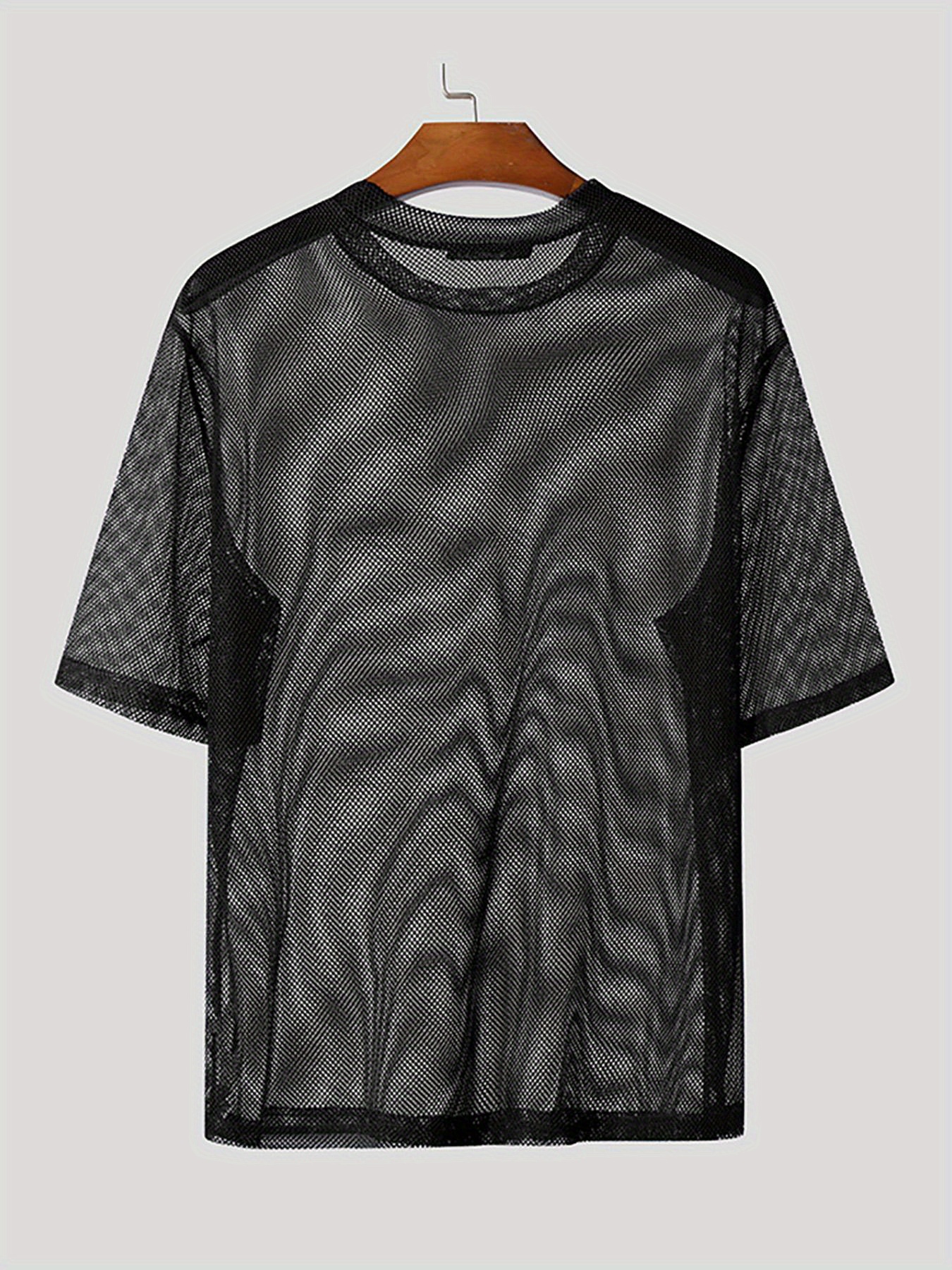 Tシャツ・カットソー Black Mesh Sheer Shirt Sheer T-shirt - Black | COOSH