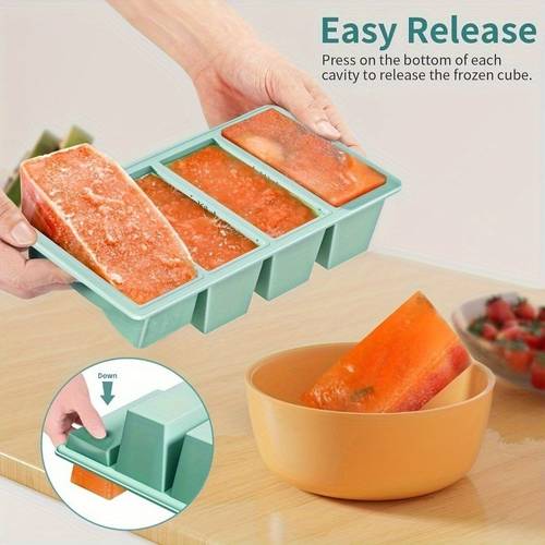 1 purpose silicone freezer tray mold ice cream mold essential kitchen party accessory for home and apartment use kitchen essentials freezer storage spacesaving mold flexible tray silicone material tray home cooks
