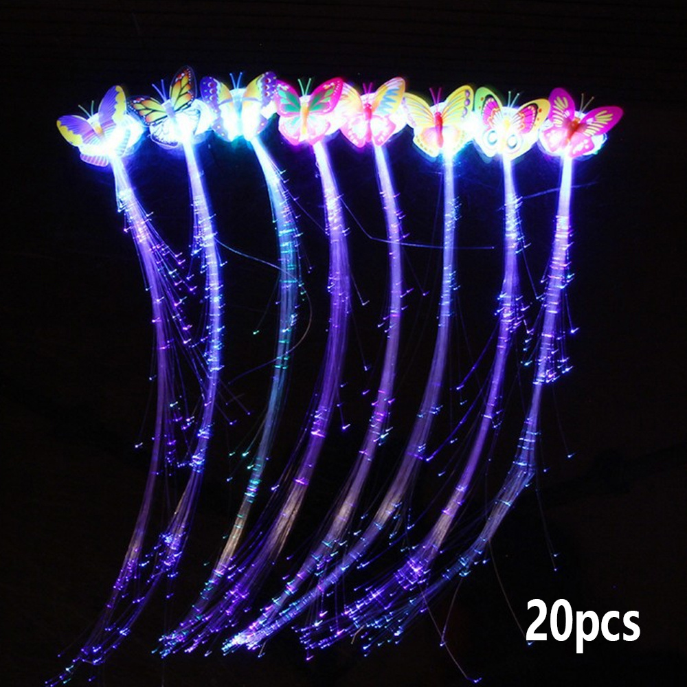 TEMU 20pcs Hair Clips Set - Vibrant Glow Dark Hairpins For Festival Party Christmas Gift Supplies, Hair Accessory (random Color)