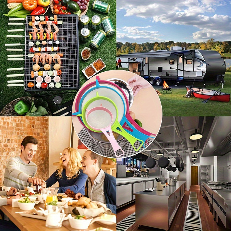 4pcs Multifunctional Strainer Set - Colorful Kitchen Filter Suitable for Tea, Juice, And Soy Milk - Durable Food-Grade Plastic Design with Ergonomic Handle And Fine Mesh - Space-Saving Kitchen Tool, Countertop Water Filter, Tea Brewing Device 8 4pcs Multifunctional Strainer Set - Colorful Kitchen Filter Suitable for Tea, Juice, And Soy Milk - Durable Food-Grade Plastic Design with Ergonomic Handle And Fine Mesh - Space-Saving Kitchen Tool, Countertop Water Filter, Tea Brewing Device - Image 8