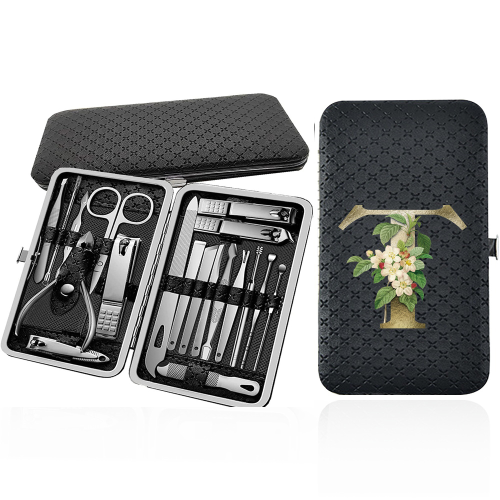 19pcs Professional Nail Clipper Set with Care Tools