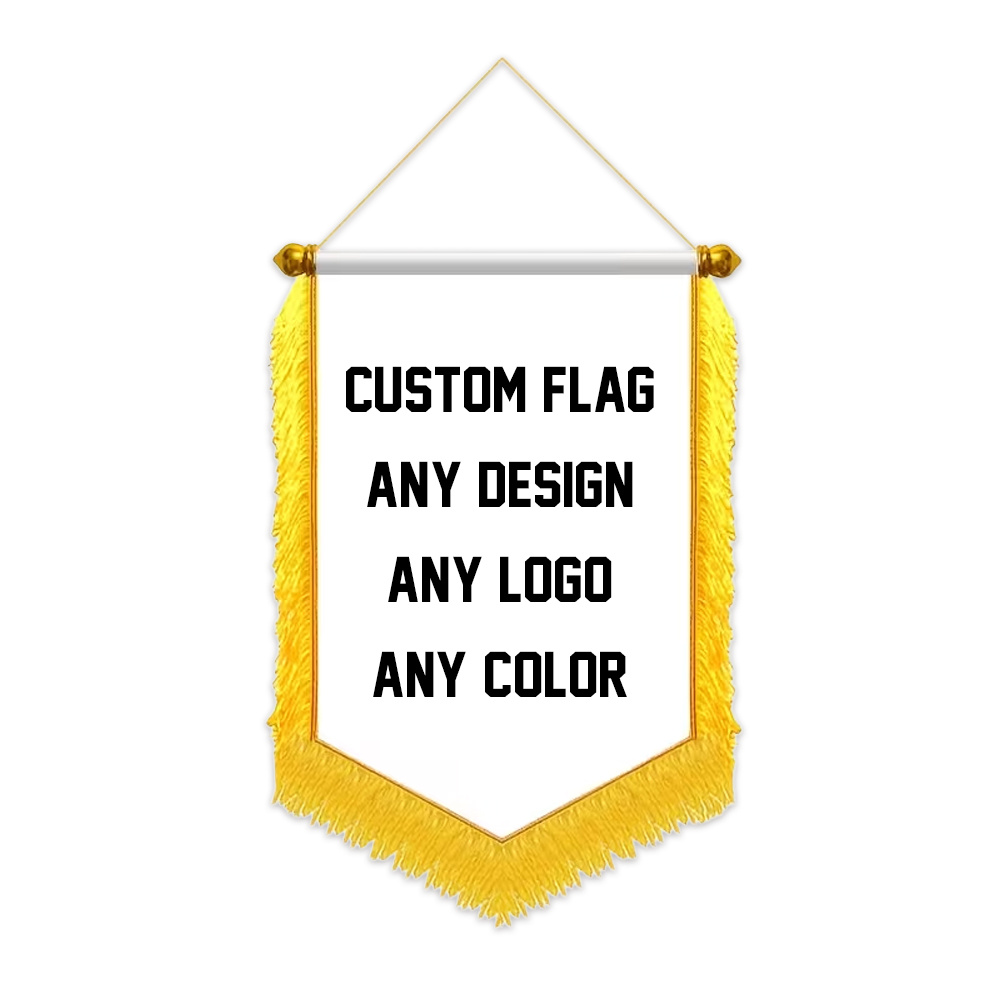TEMU 1 Pack 20x30cm Customer Customized Satin Flag, Hanging Flag With Tassels Personalized Photo Flag Team Logo, Festival Pendants And Hanging