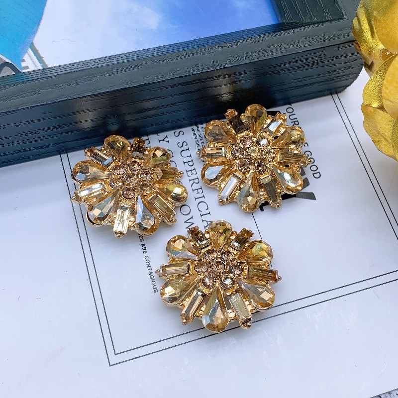 TEMU Bottoni in Strass, Bottoni Rotondi Dorati ad , Bottoni in Strass , Bottoni per Cappotti e Abiti da Sposa , Bottoni Tridimensionali Eleganti per