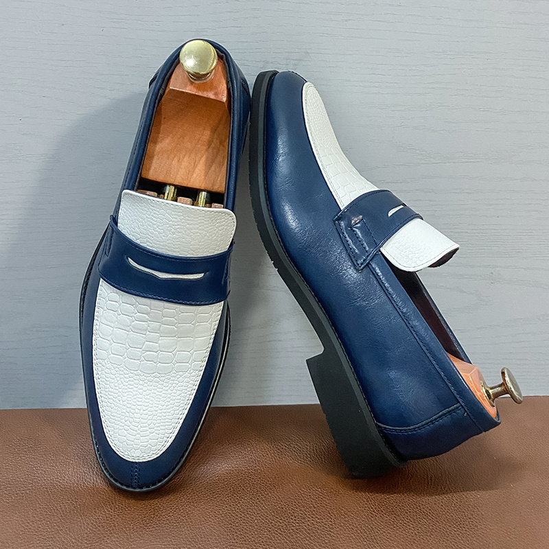 mens large size fashionable two tone loafers - Temu