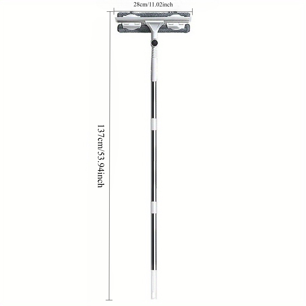 TEMU 2-in-1 Multifunctional Window Cleaner With Scraper And Rotating Cleaning Head - Detachable Design, Suitable For Bathrooms, Outdoors, Walls,