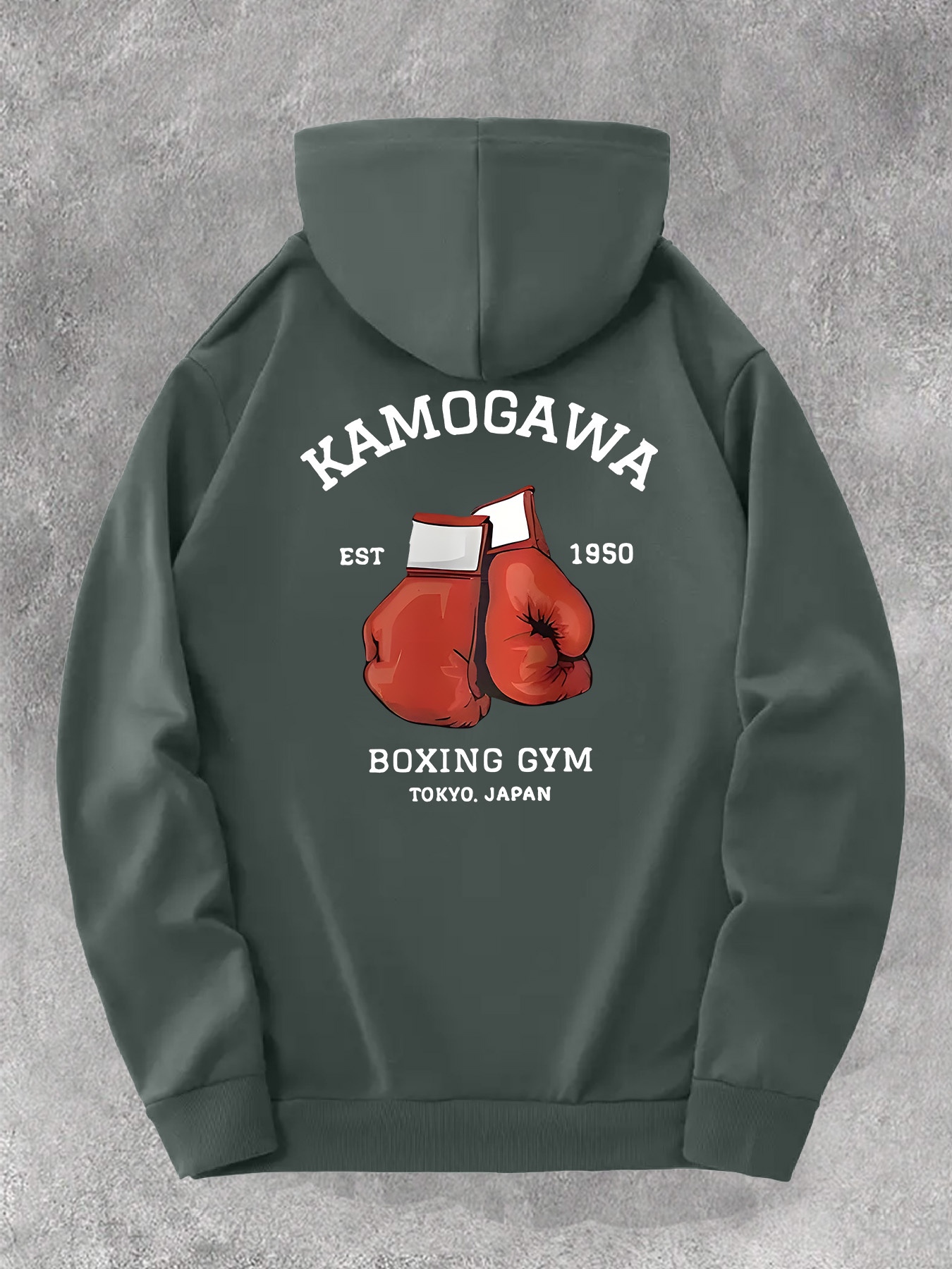 felpa cappuccio kamogawa boxing gym tokyo japan 1950 Temu Italy