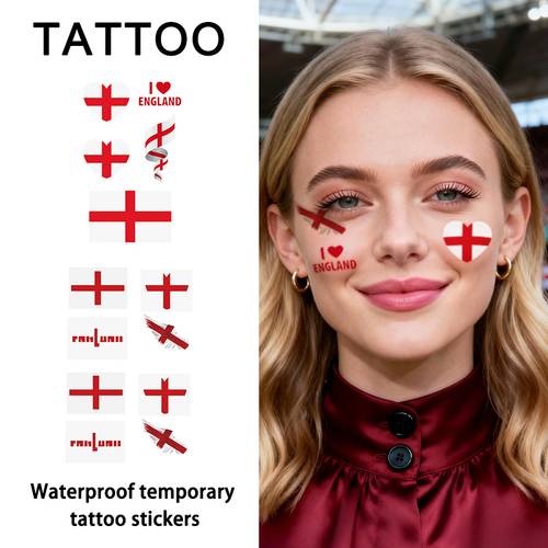 temporary tattoo sticker sports cheer face sticker national holiday celebration long lasting waterproof realistic non reflective men and women tattoo suitable for face legs events and festivals
