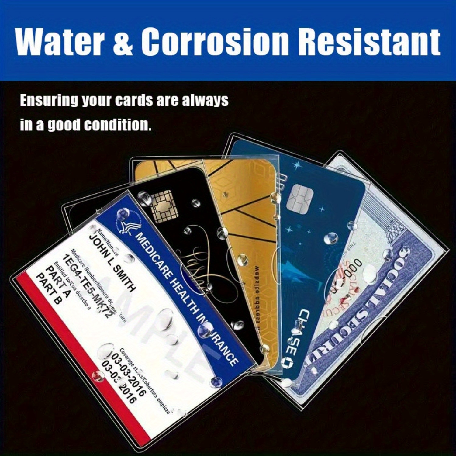 medicare card holder protector sleeves Amazon.com: 10 Pack New Medicare Card Holder Protector Sleeves, 12Mil Clear  PVC Soft Water Resistant Medicare Card Protector Sleeves for Medicare Card  Credit Card Business Card Social Security (Matte 10 Pack） : main image 0