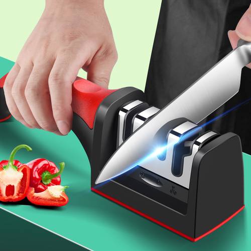 professional multi functional carbide ceramic sharpening stone for coarse and fine grinding kitchen utility knife scissors and daily knife maintenance tool suitable for home kitchens and craft an gift