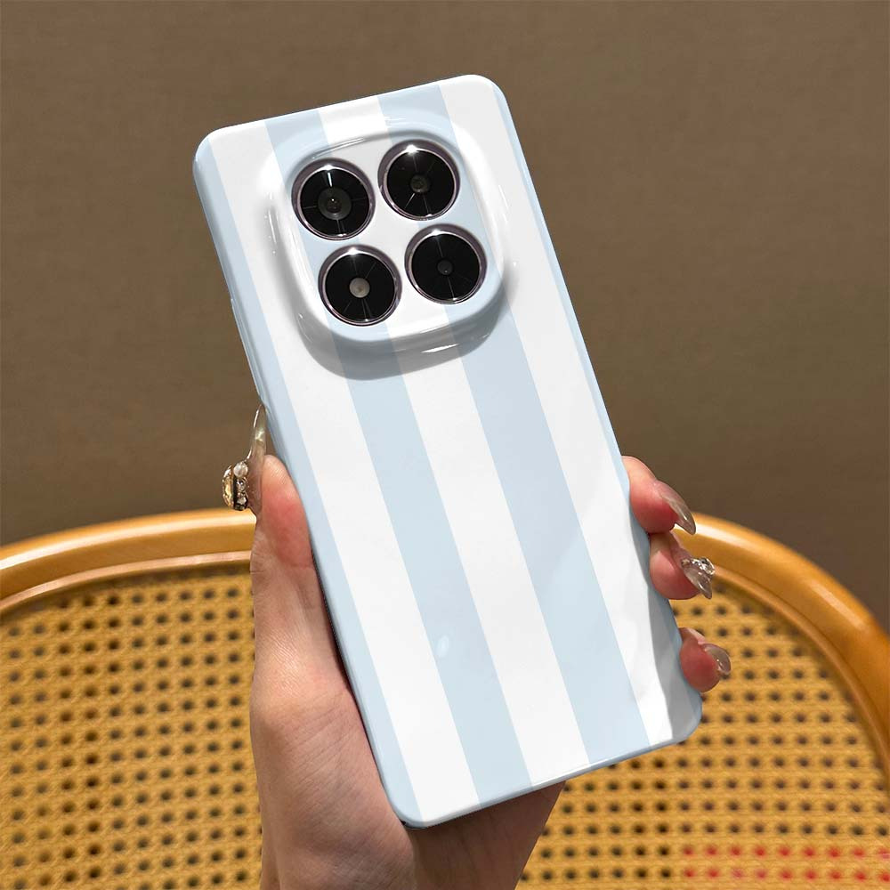 TEMU Phone Case - 1pc, A Blue And White Striped Phone Cover Designed For Devices, Compatible With For Xiaomi Redmi Note Models 10 Through 15,
