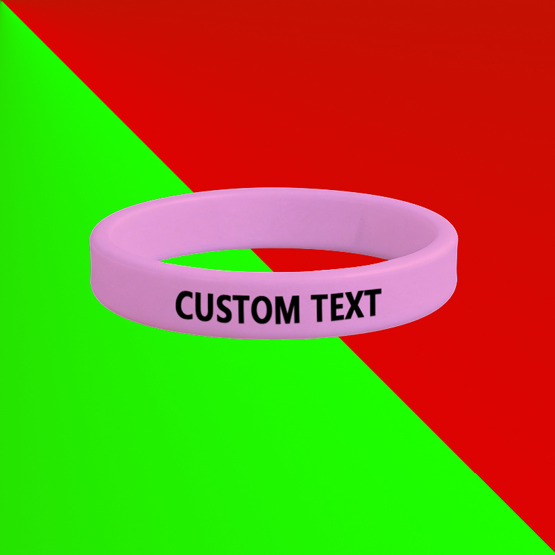 100pc Custom Glow-in-the-Dark Silicone Bracelets Set