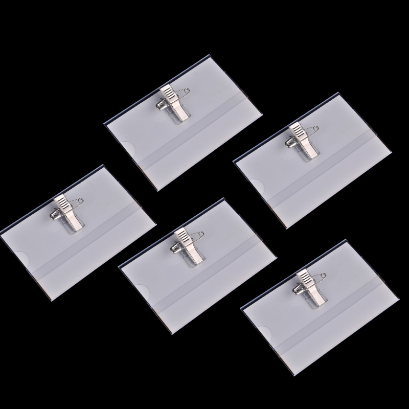 2d 5pcs Pack Safety Pin Clip- Brooch Suitable For Conference Id Card, Name Tag, Train Pass - Clip, Pin For Uniforms, Events, Daily Use (5pcs)
