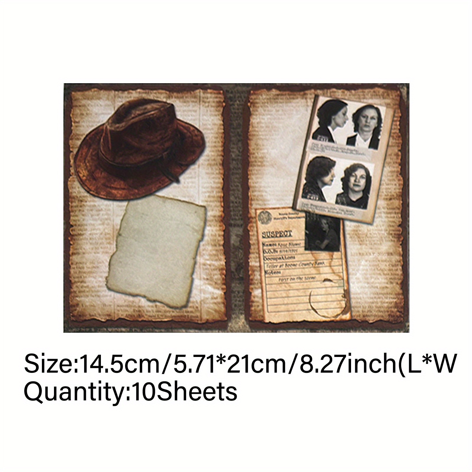 Image of Vigus Colored Paper 10 Sheets American Patrol Truth Gear Description Trash Diary Magazine Hand Account A5 Size Craft Paper