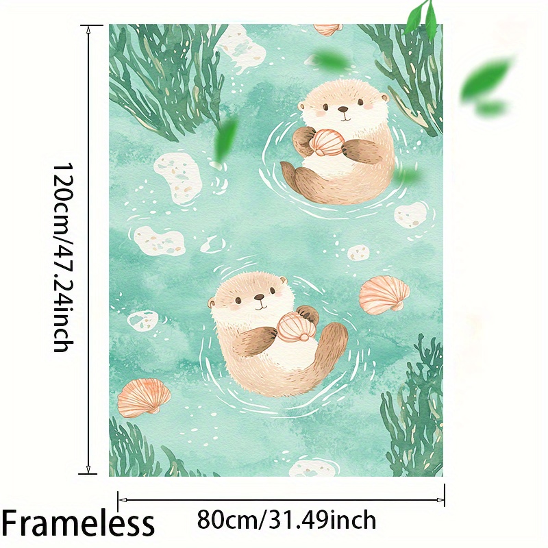 1pc frameless   canvas wall art modern minimalist vertical painting 31 5 x47 80 120cm   scene with aquatic plants premium canvas for living room bedroom office decor perfect gift for home decor animal wall art canvas