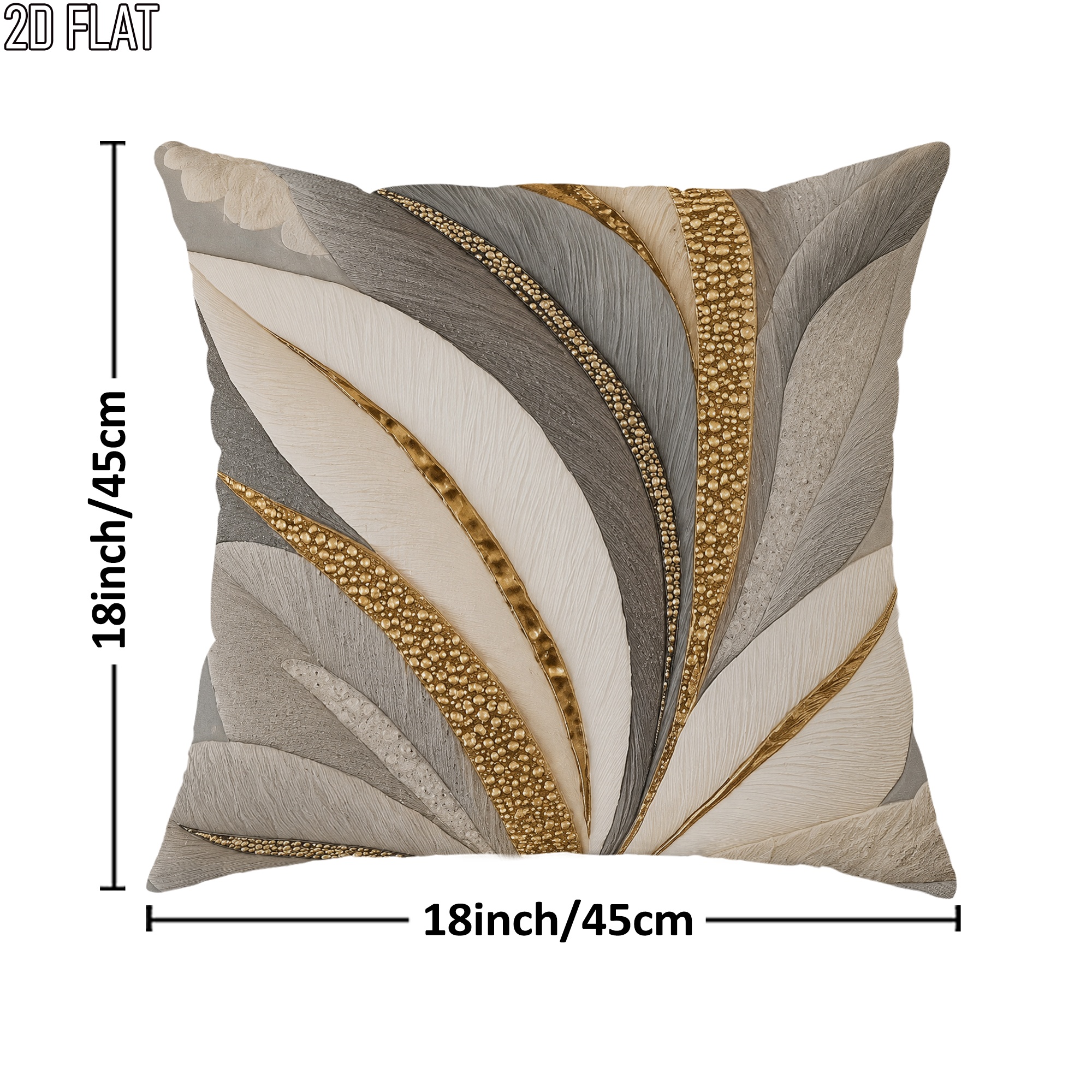 TEMU 2d Flat 1pc Thanksgiving Bohemian Throw Pillow Covers Gray Golden Cozy Decorative Pillowcases 1 Sided Printing For Living Room Bedroom Sofa Bed