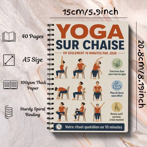de yoga et fitness pour personnes âgées, journal dexercices , dexercices quotidiens, de la flexibilité et de léquilibre pour lentraînement santé à domicile