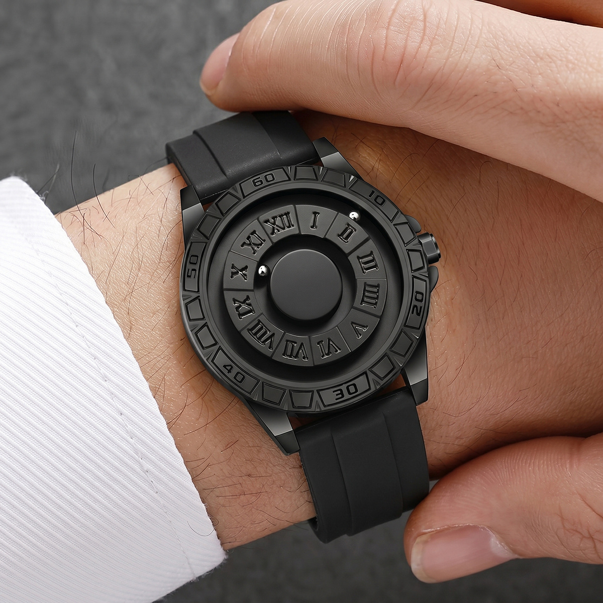 1 Magnetic Levitation Men's Business Silicone Quartz Watch