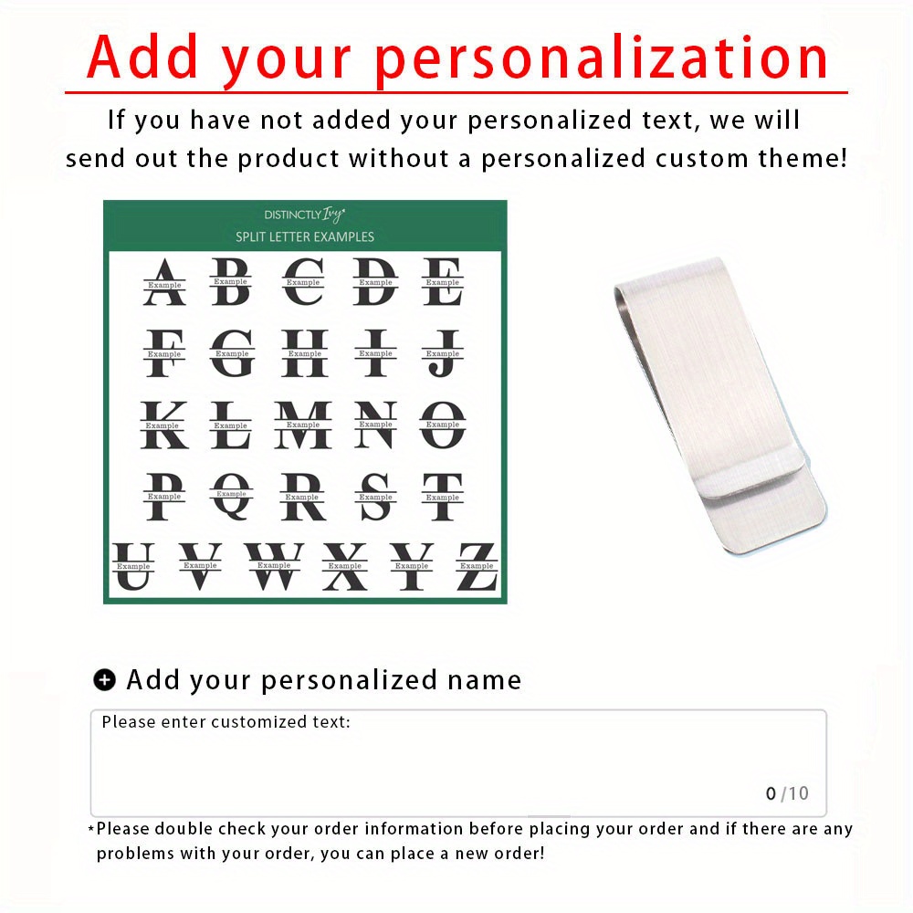 TEMU [Aangepast] 1 stuks Gepersonaliseerde Geldclip, Aangepaste Aangepaste Aangepaste Naam Roestvrijstalen Geldclip, Aangepaste Gegraveerde Geldclip,
