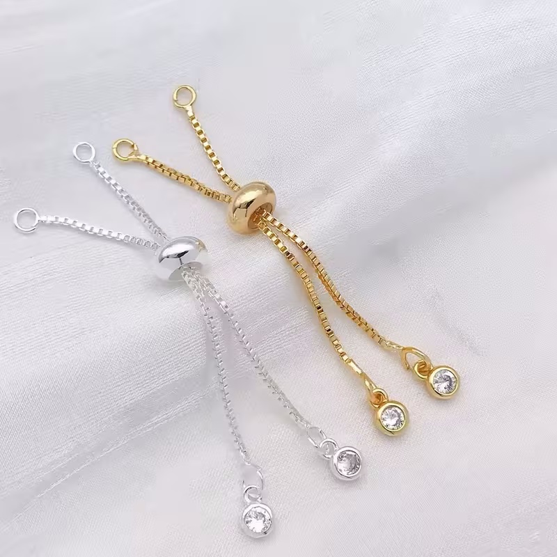 TEMU 2pcs Adjustable Extension Chain, 6cm/2., Retractable Jewelry Additions