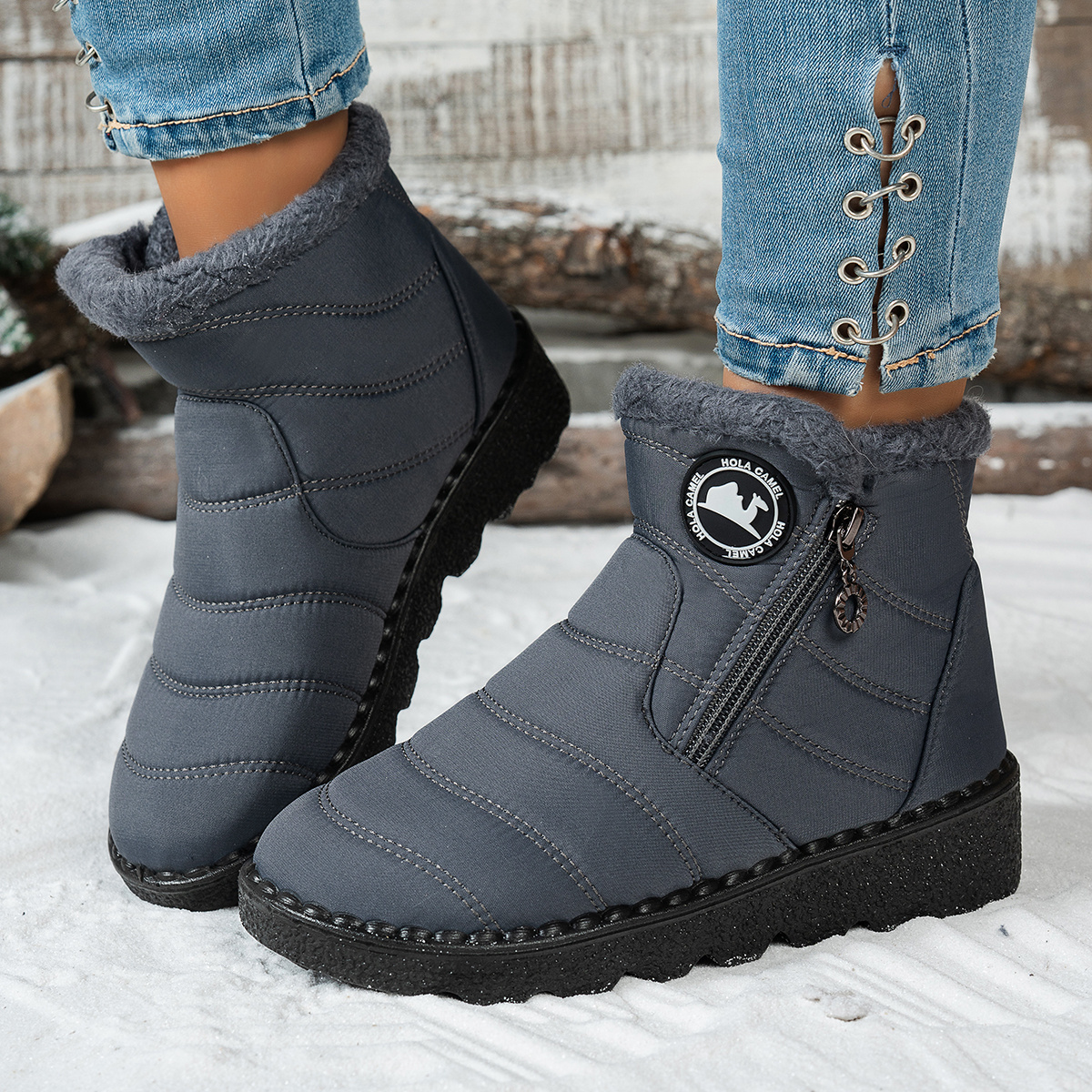 Women's Winter Boots, Warm Ankle Boots for Cold Weather