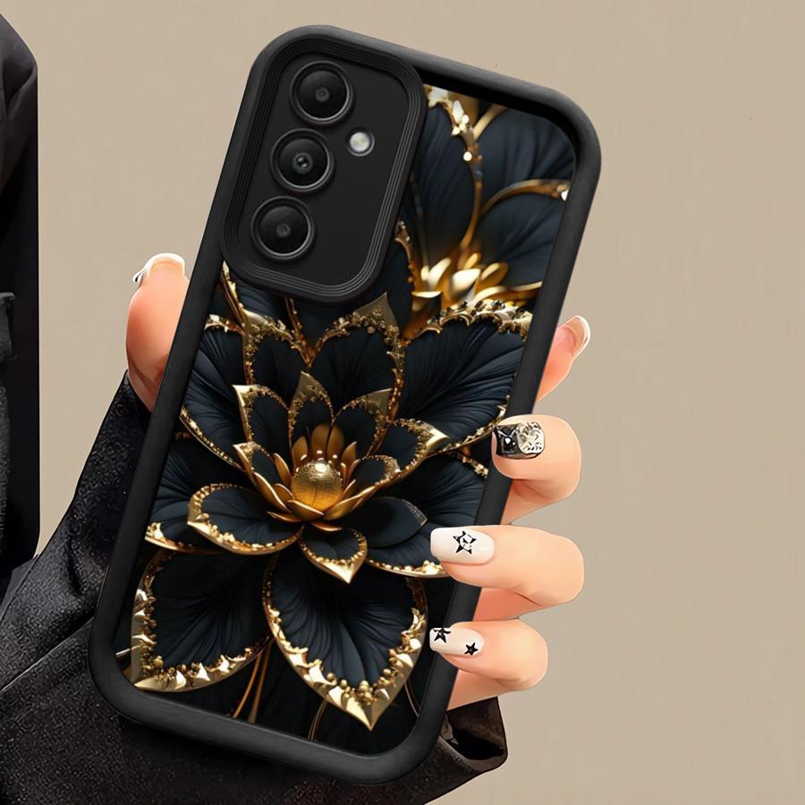 TEMU Phone Case - Protective Cover For Galaxy A16, A33, A34, A12, A13, A14, A22, A32, A23, A24, A26, A36, A56 Featuring A Design Of Black And